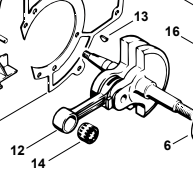 Thumbnail: STIHL Genuine 050 051 075 076 Crankshaft  # 1111 030 0402
