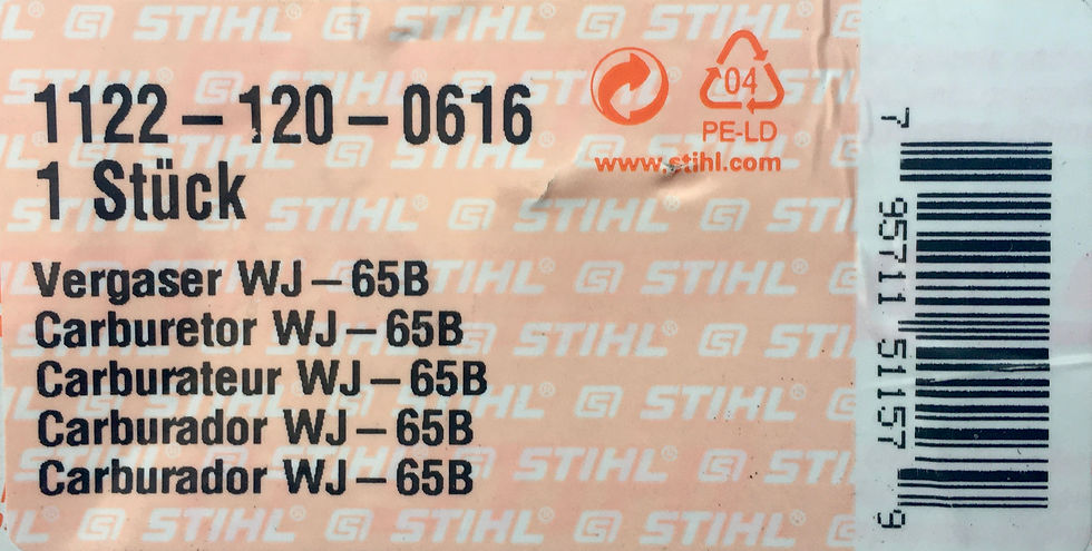 Thumbnail: STIHL Genuine 064 WJ-65B WALBRO Carburettor # 1122 120 0616