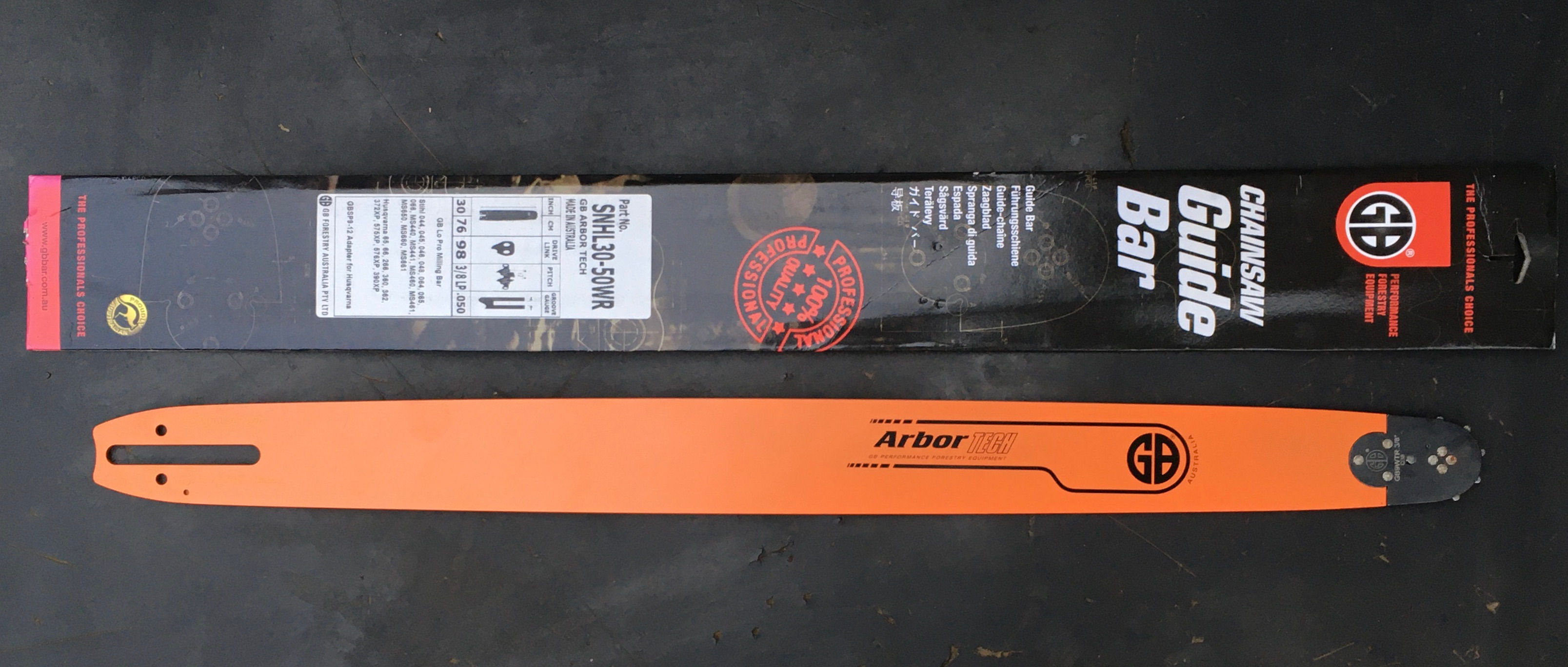 GB 30 inch LOW PRO 3/8P x .050 gauge MILLING BAR # SNHL30-50WR