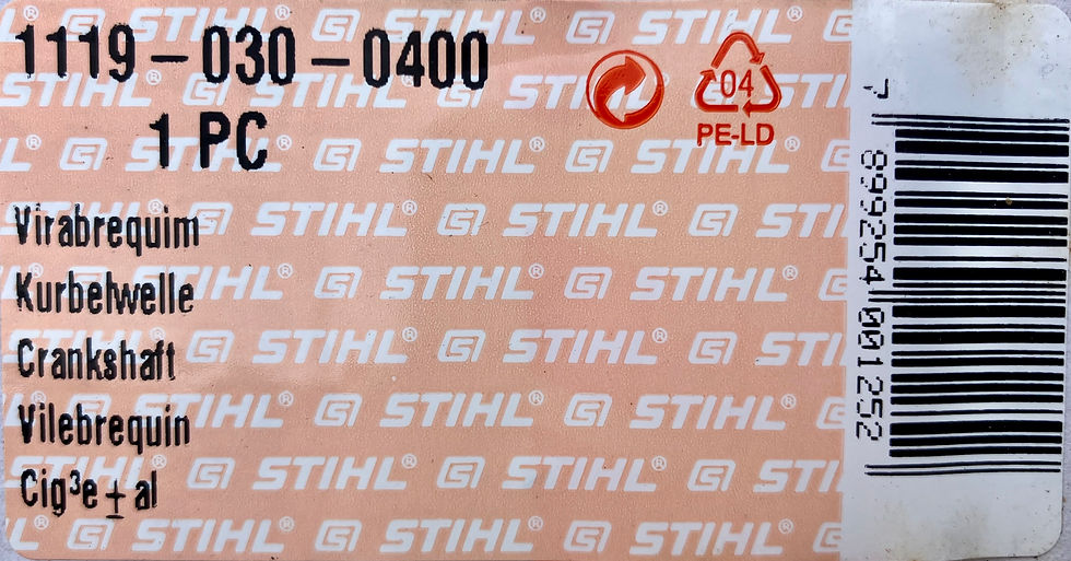 Thumbnail: STIHL Genuine 038, 038S, 038 Magnum Cranksaft  # 1119 030 0400
