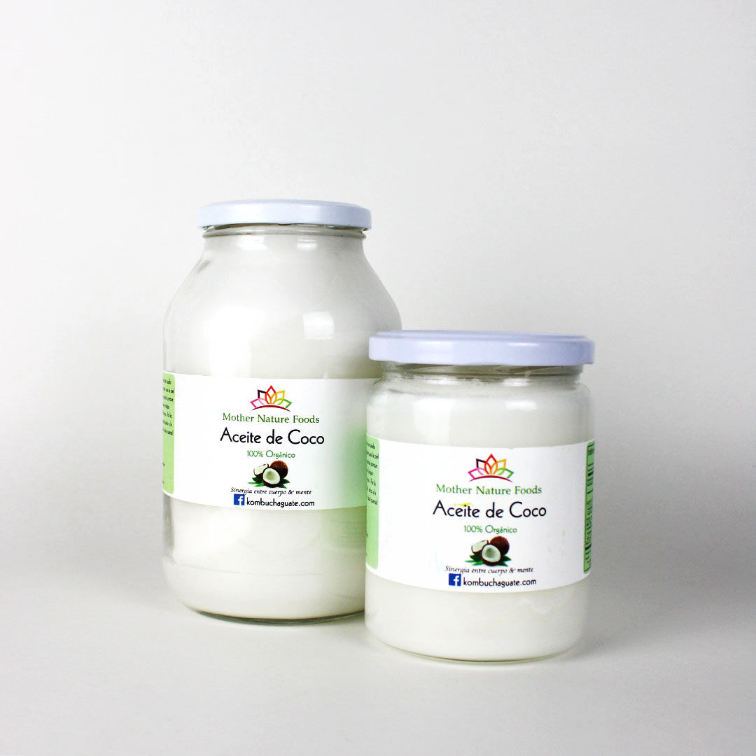 Aceite de coco tres tamaños