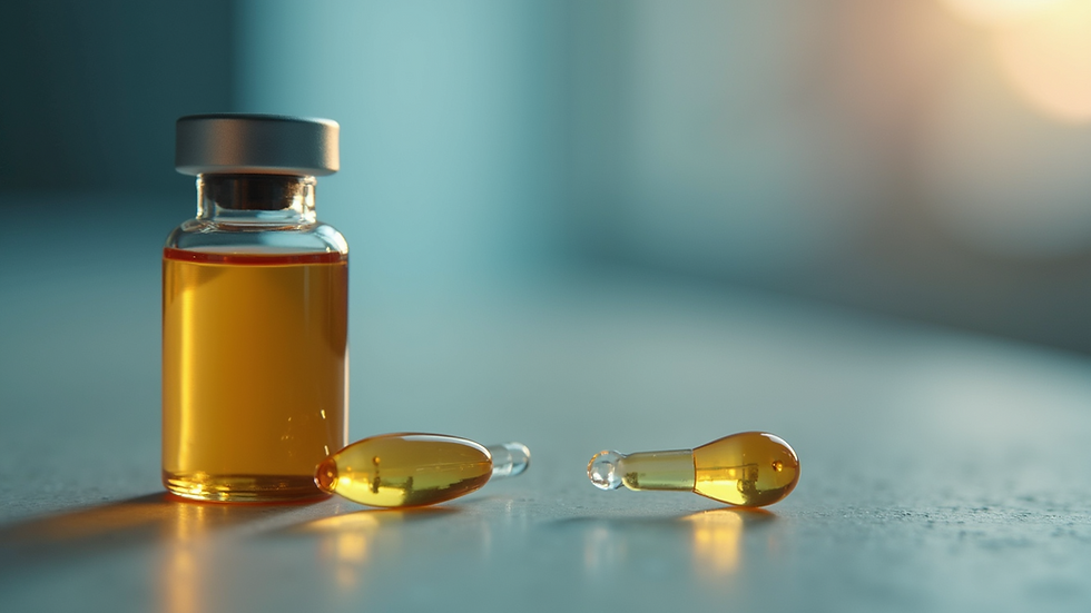 Close-up view of AOD-9604 5 mg vials