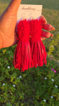 Thumbnail: Red leather Tassel Mellow 5.0 Chandeliearz 