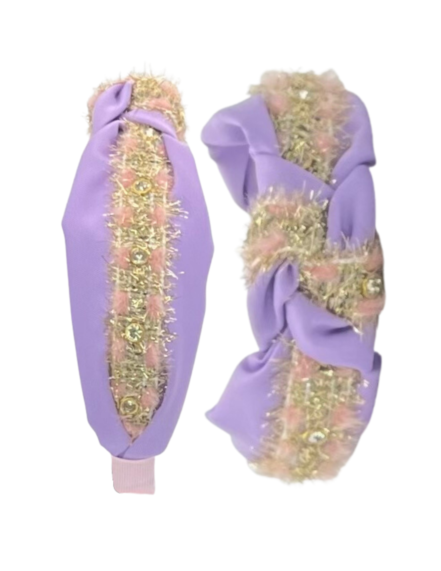 Lavender with Pink and Gold Trim