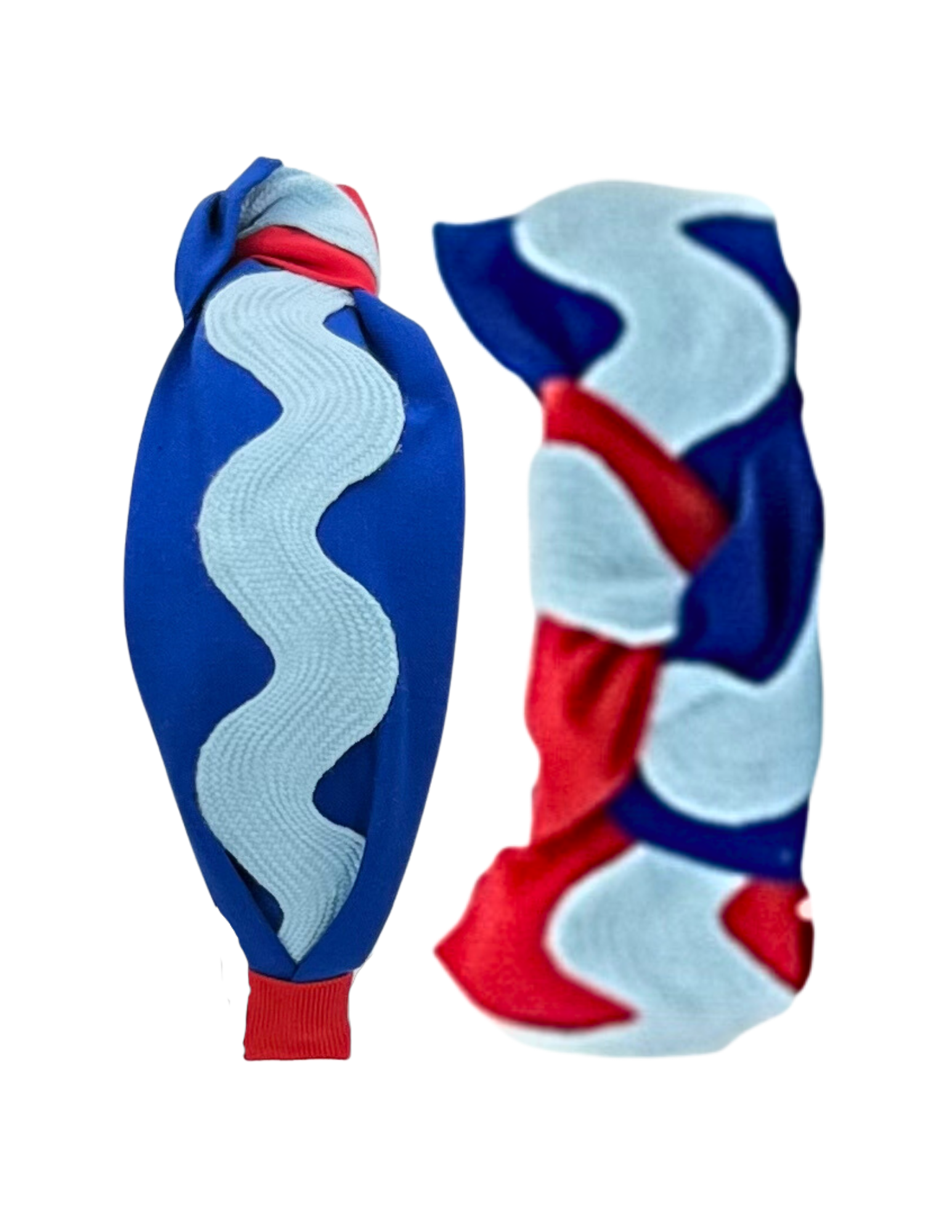 Light Blue Ric Rac on Red and Blue