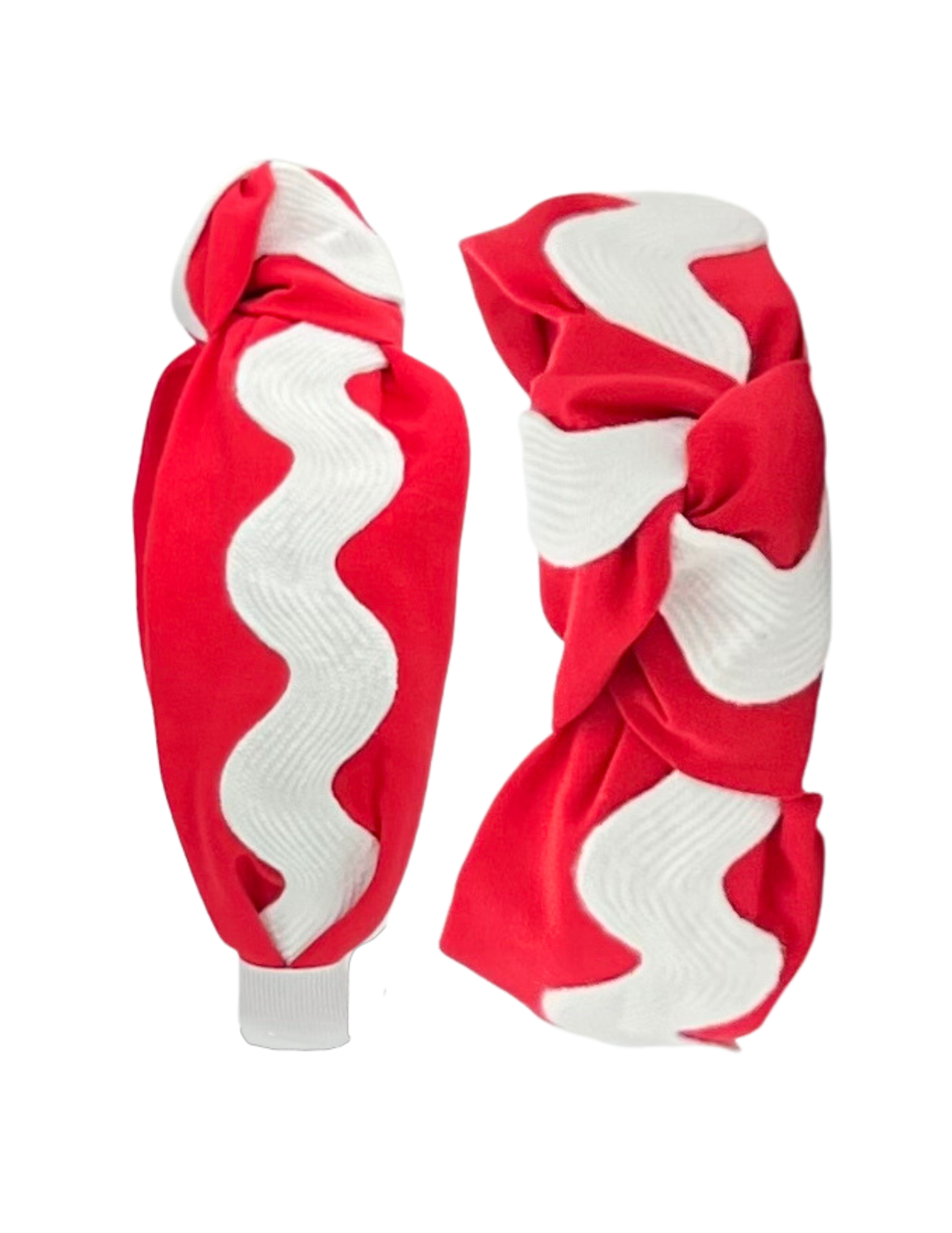 White Ric Rac on Red