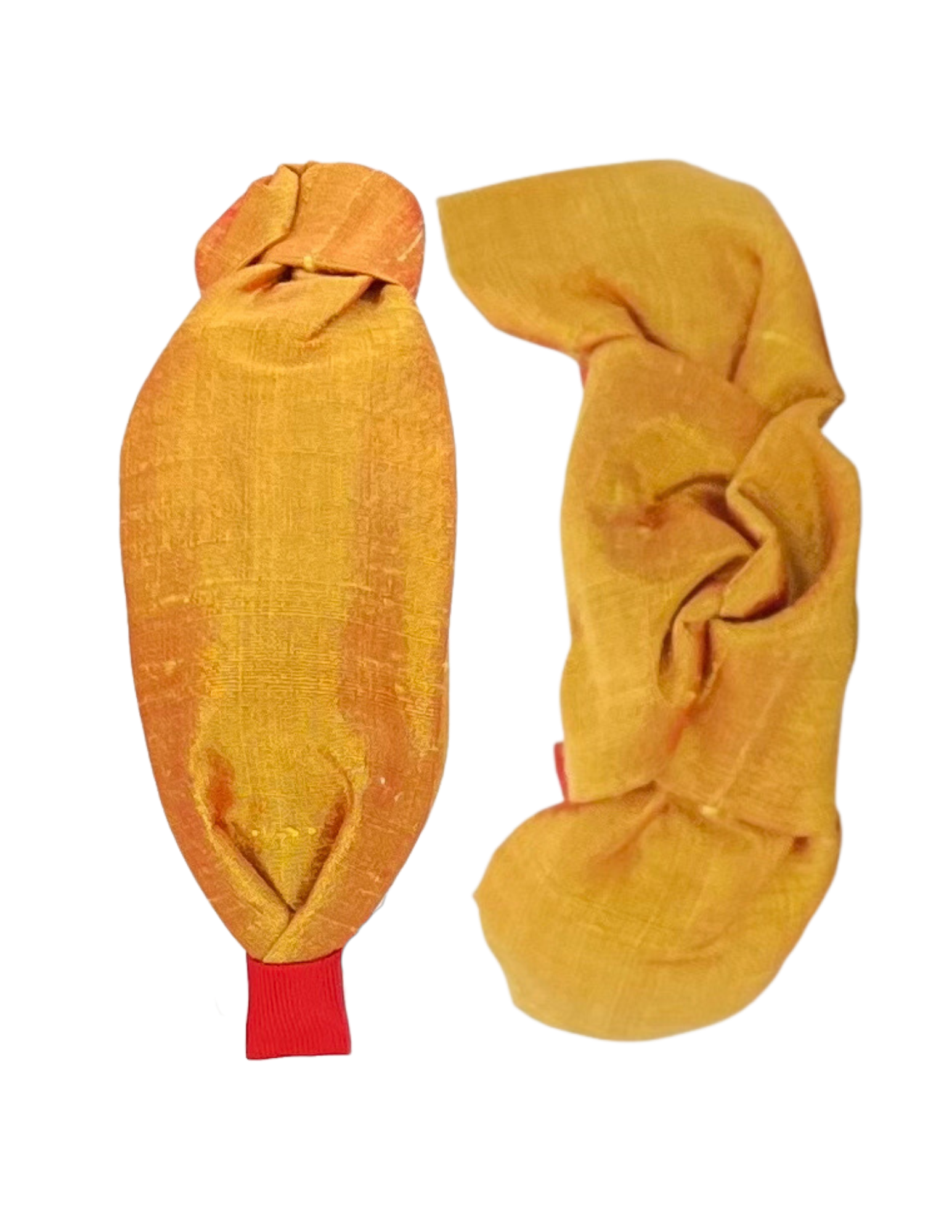 Tangerine Dupioni Silk Knot Headband