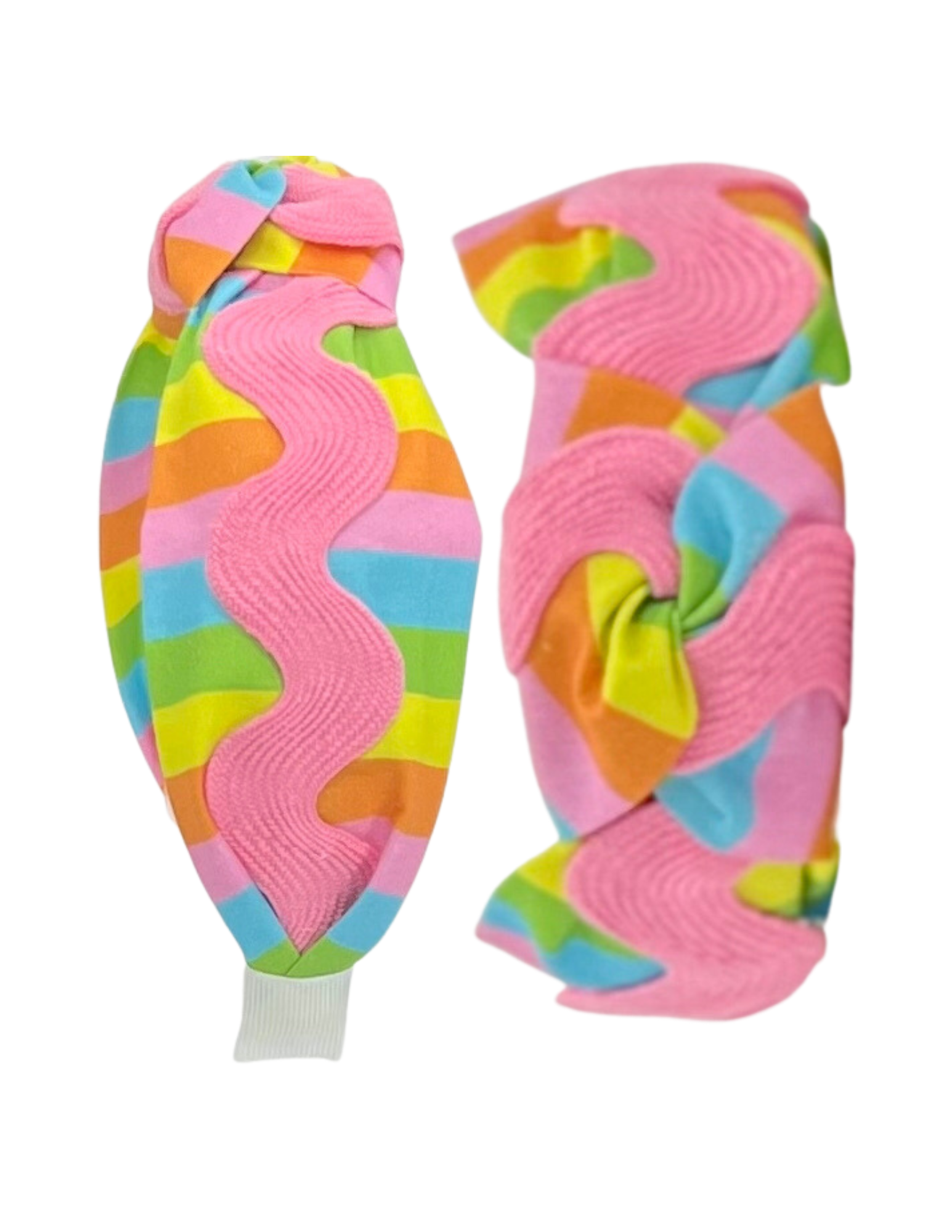 Bright Pink Ric Rac on Bright Stripe