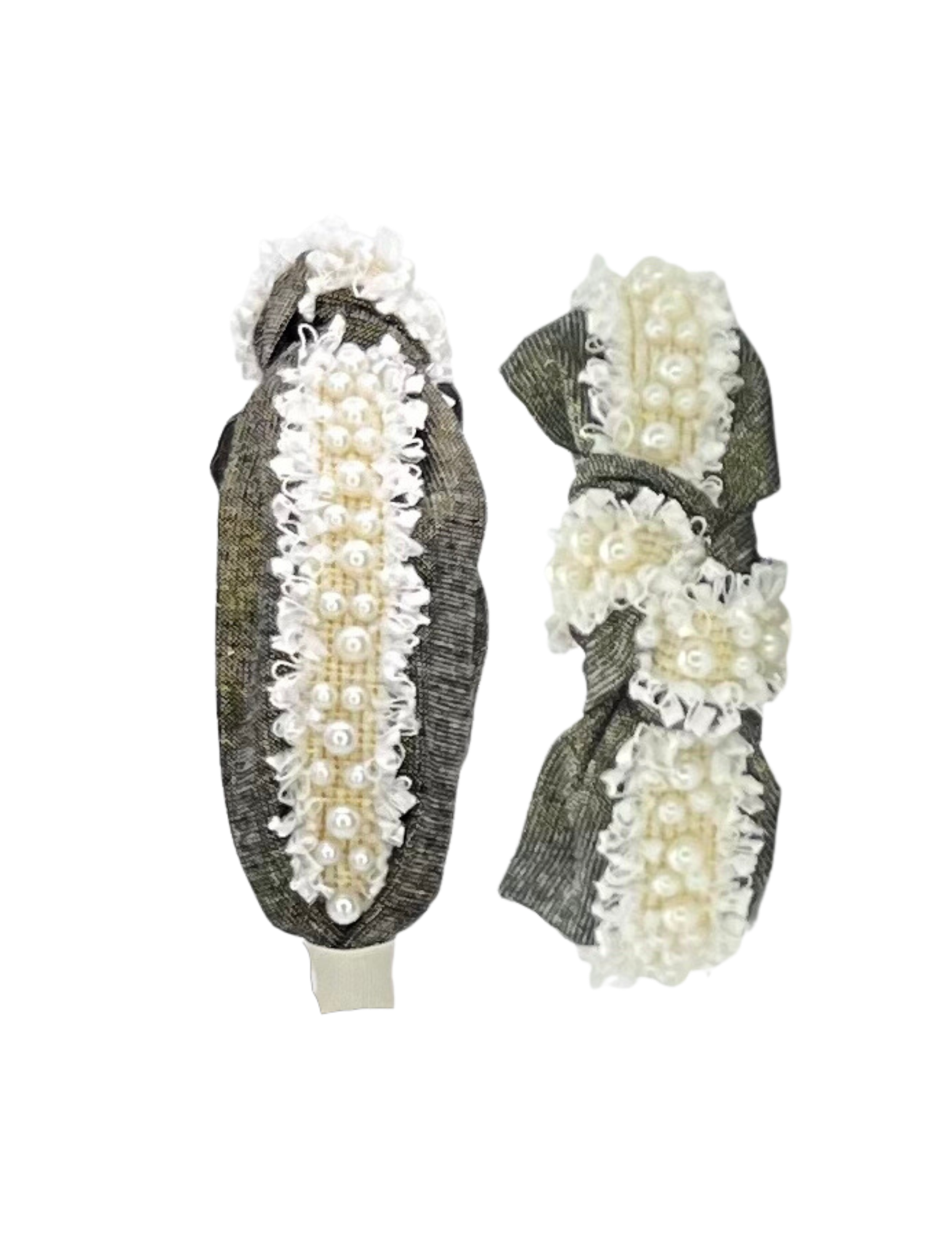 Black & Gold Shimmer with Pearls