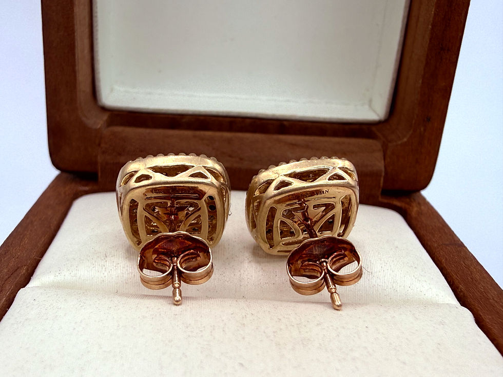 Thumbnail: Le Vian 14K "Strawberry" Gold - Natural Chocolate Diamond Halo Earrings