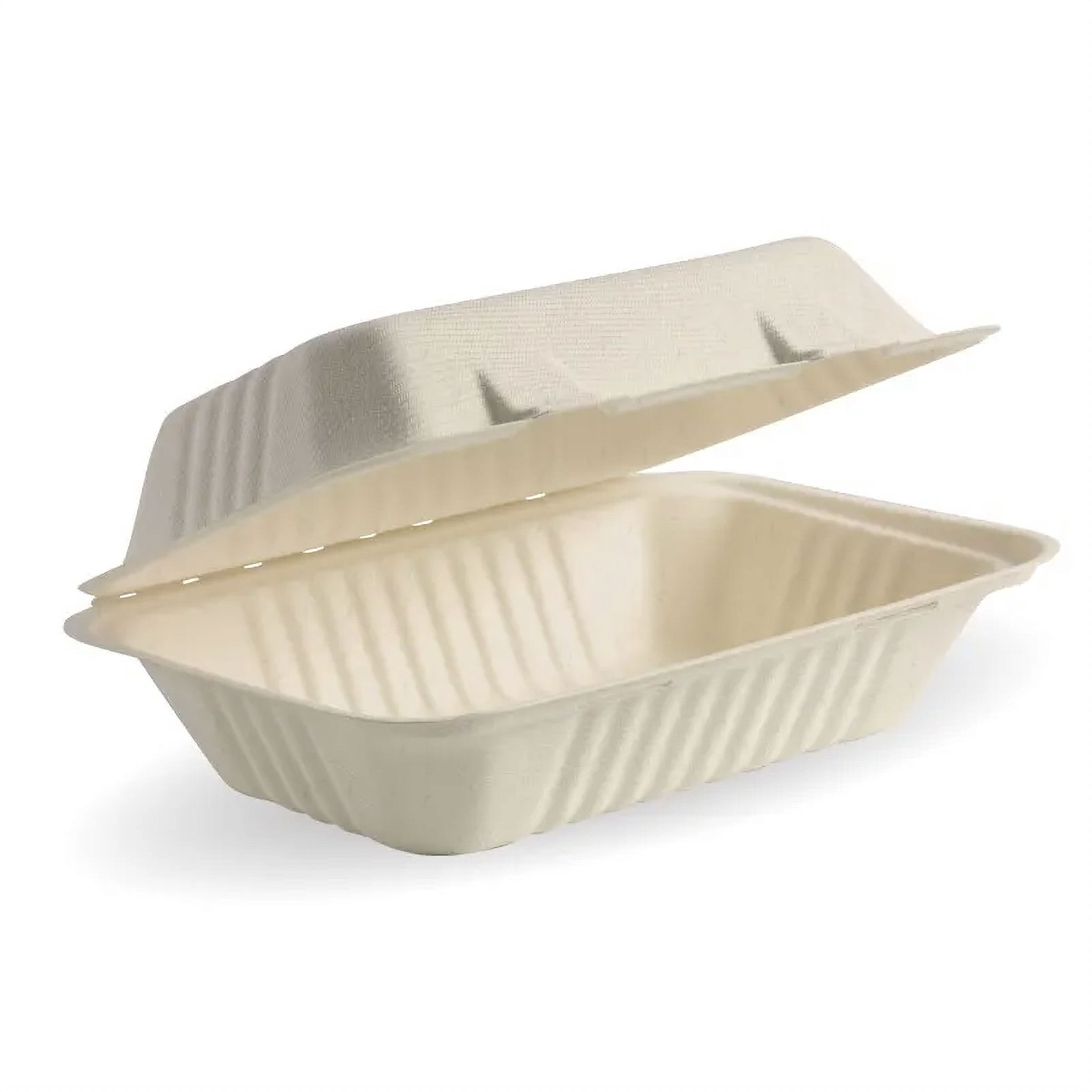 23x15x8cm / 9x6x3in Sugarcane Clamshell
