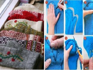 איך תכינו כפפות מסריגים ישנים