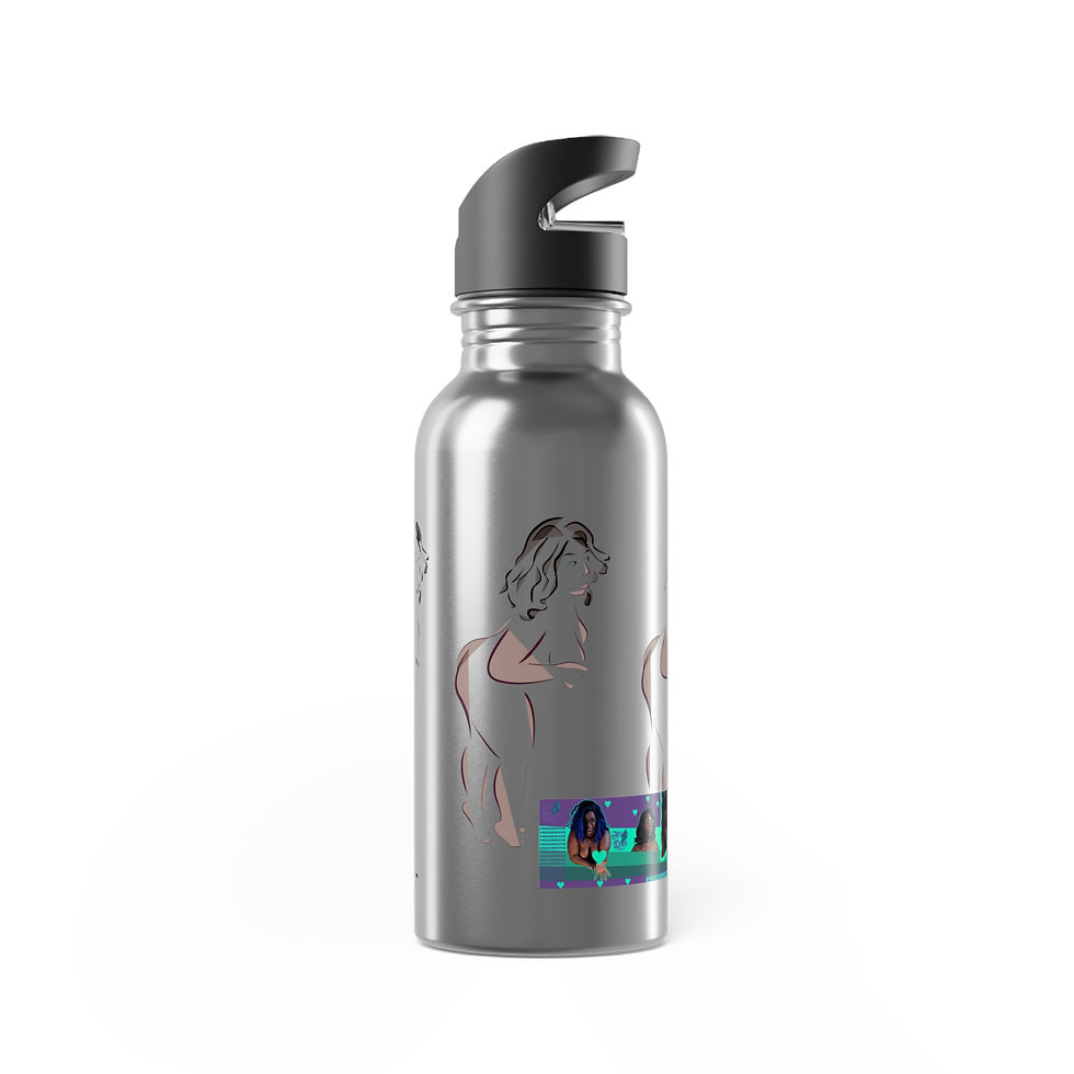 Thumbnail: WagonWatch Stainless Steel Water Bottle w/ Straw 20oz