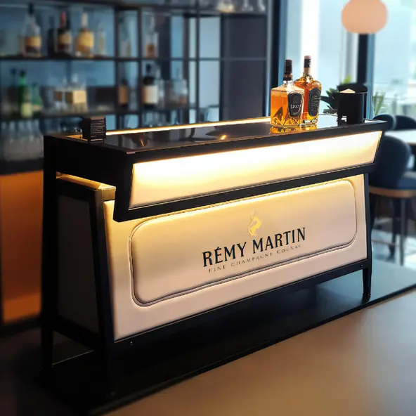 Barras para eventos con logotipos personalizados - B&Ö diseño y fabricación