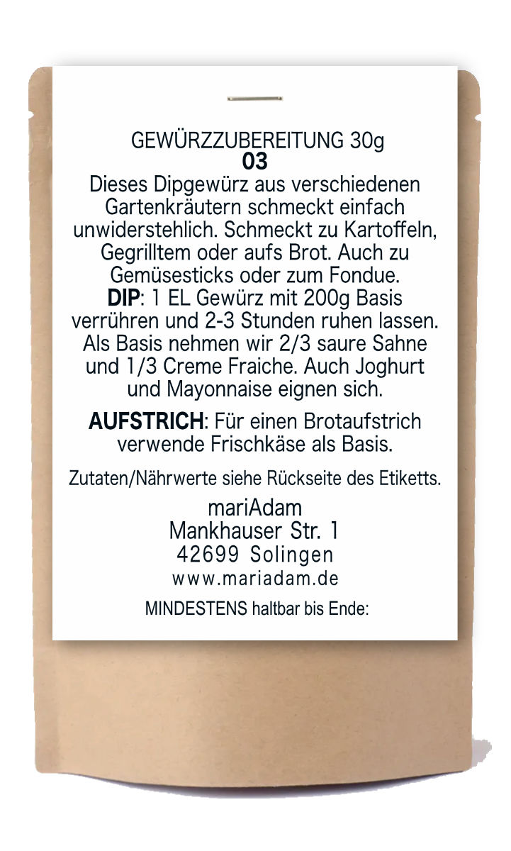 Miniaturbild: OSTERN DRUNTER + DRÜBER Gartenkräuter Gewürzzubereitung 30g