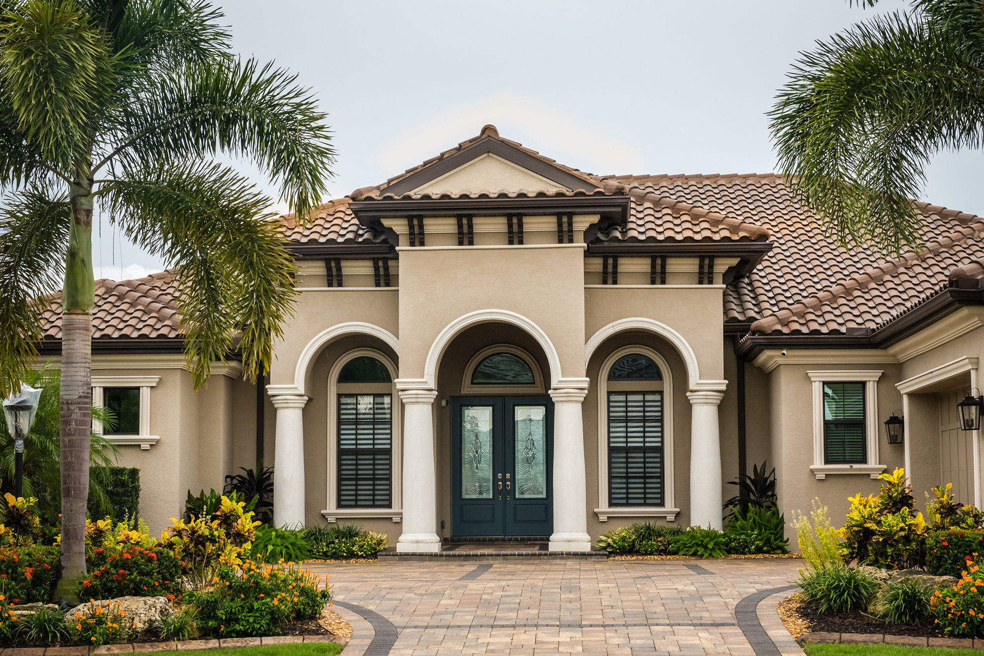 Elegant Mediterranean home exterior