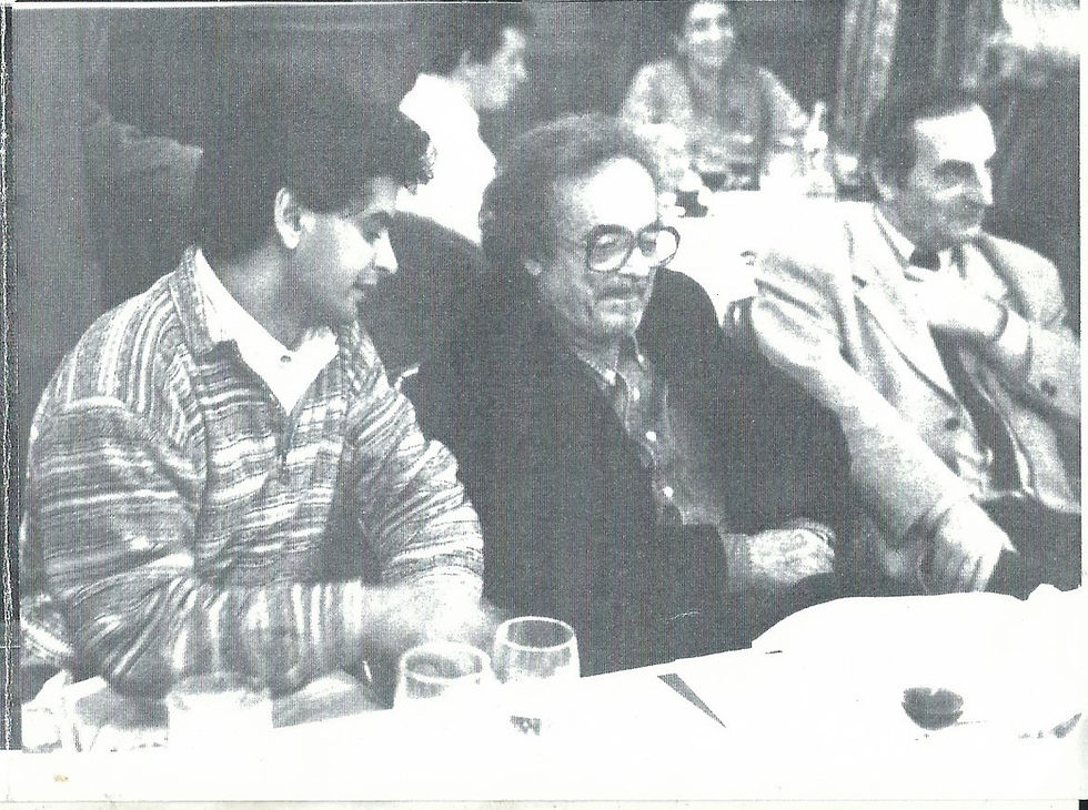 avec Adonis et Charles Juliet, 1997