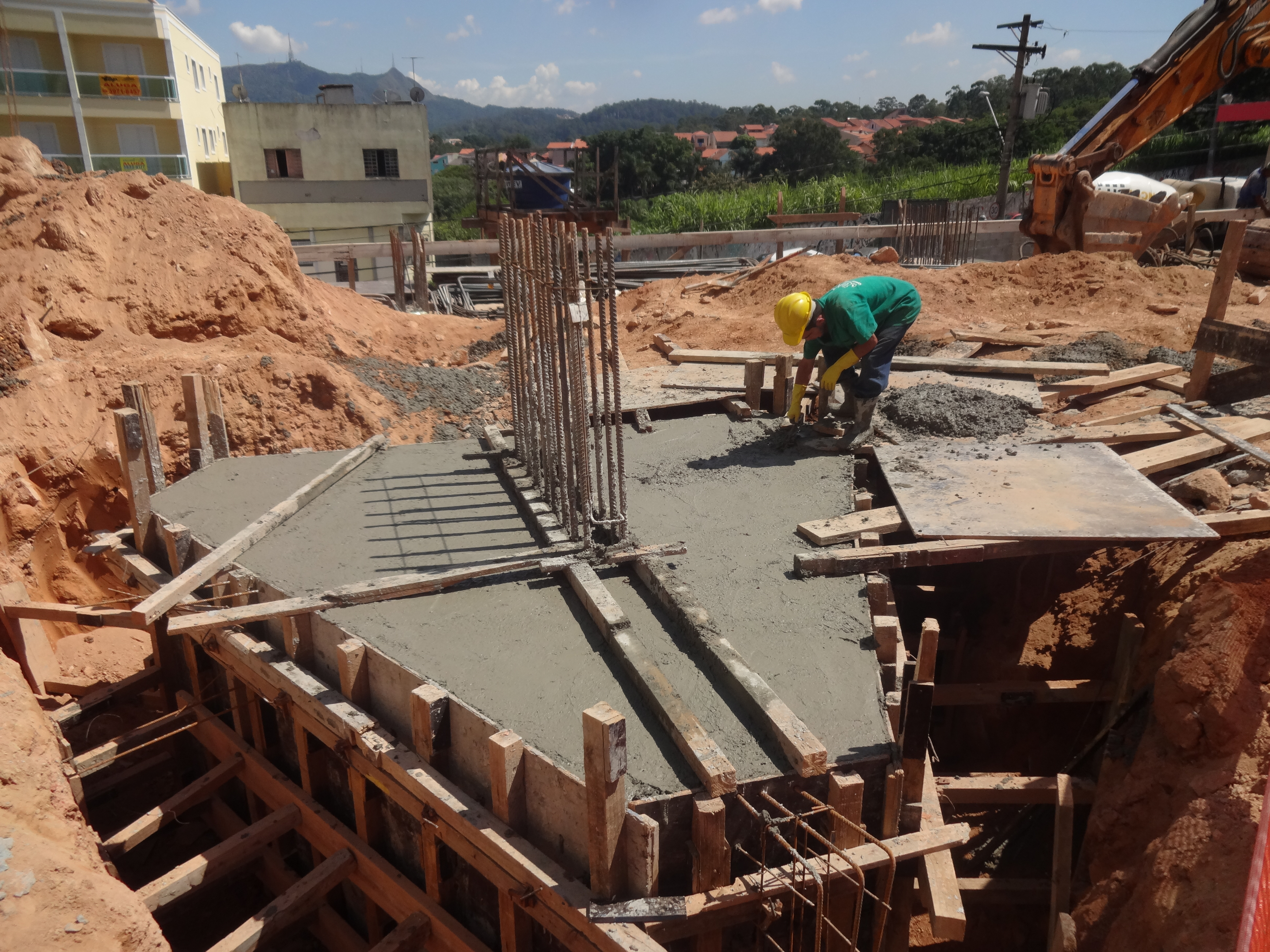 Concreto de Bloco de Fundação