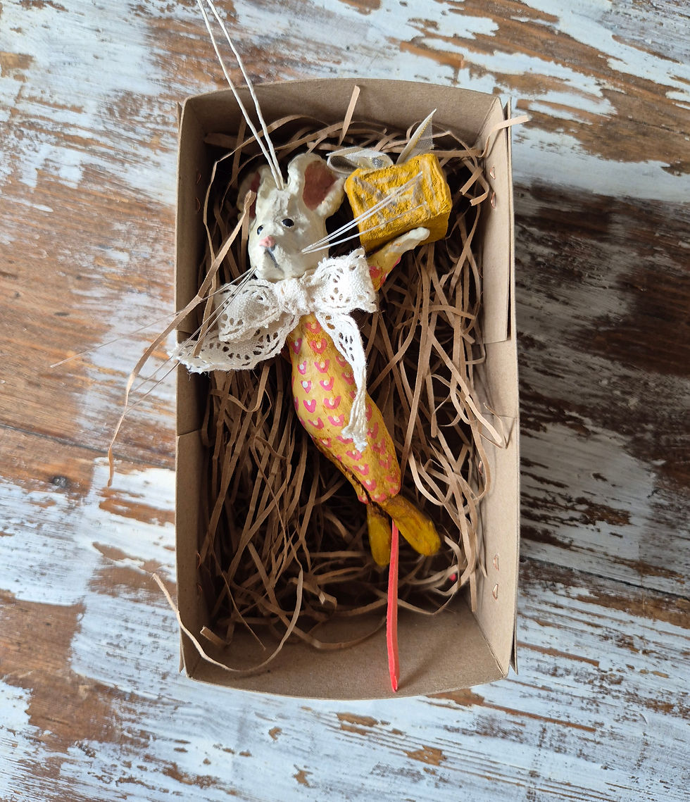 Thumbnail: Mice-in-waiting - Delicate Collection - Hanging Decoration