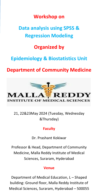 Workshop on  Data analysis using SPSS &  Regression Modeling 