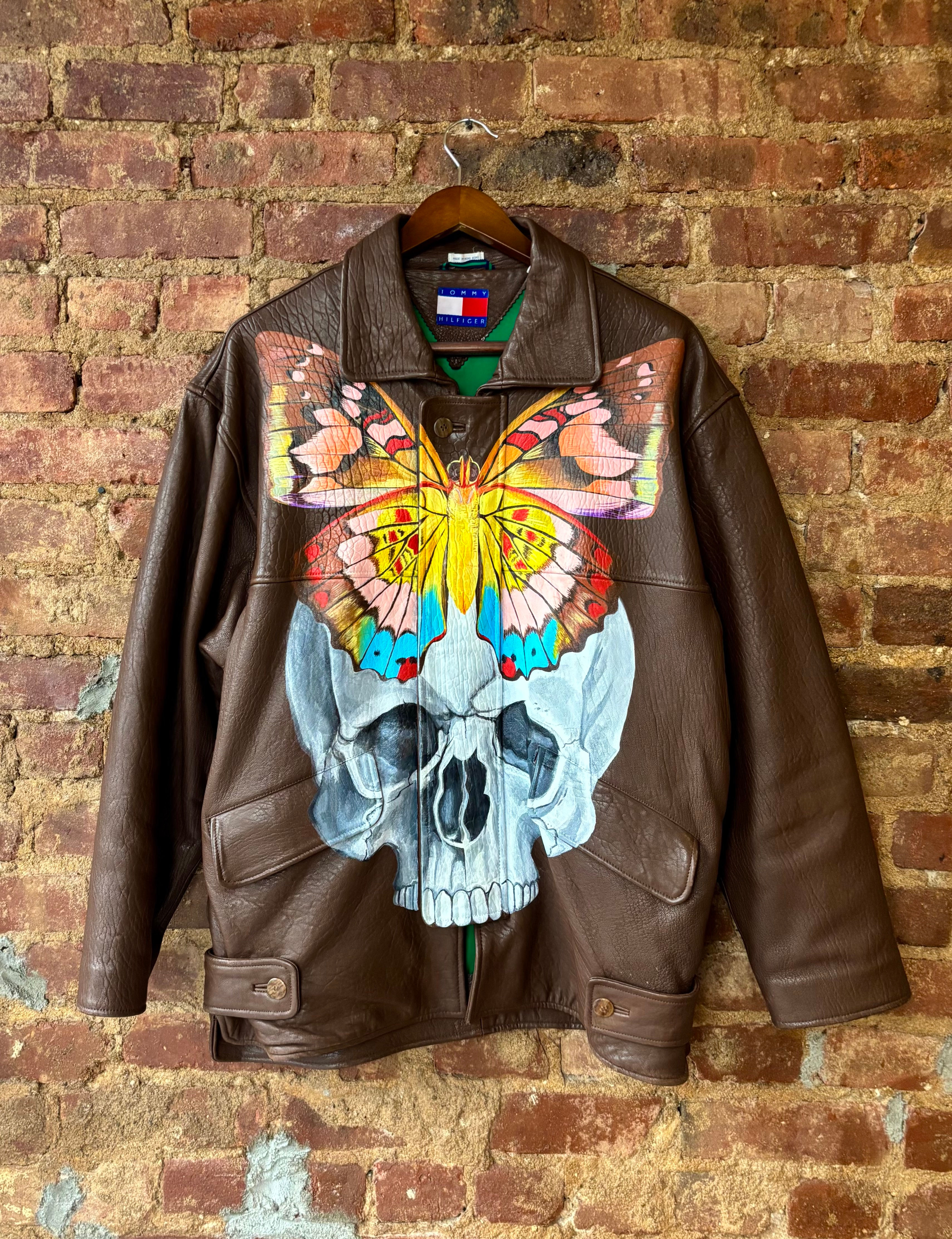 Butterfly Taxidermy Leather Jacket