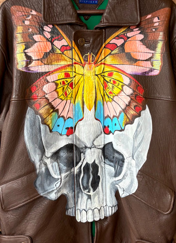 Butterfly Taxidermy Leather Jacket | Nora Riffle