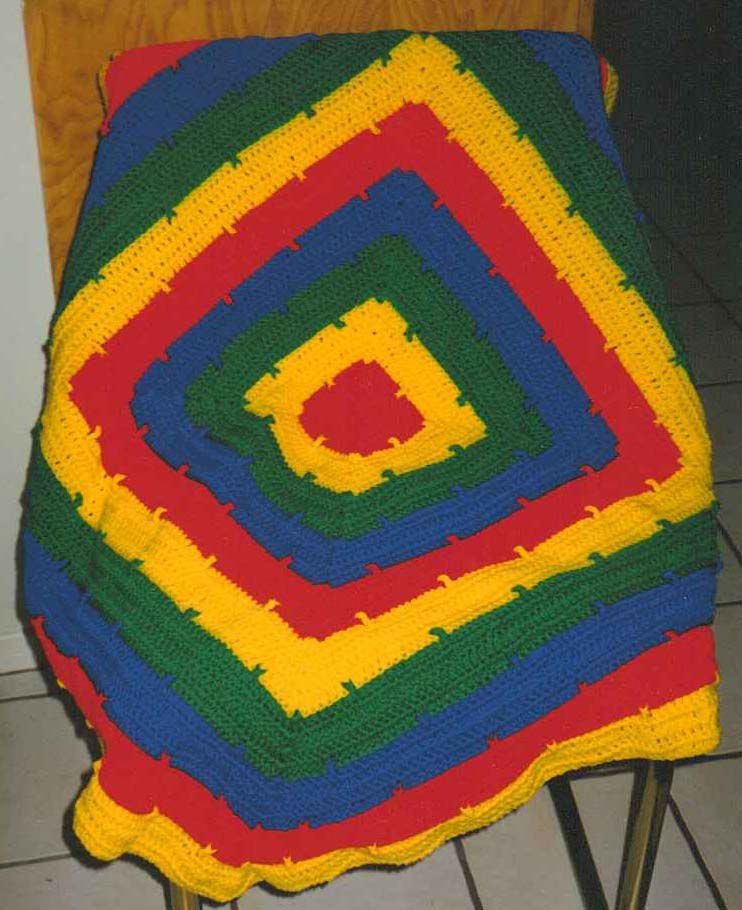 Rainbow Block Baby Blanket