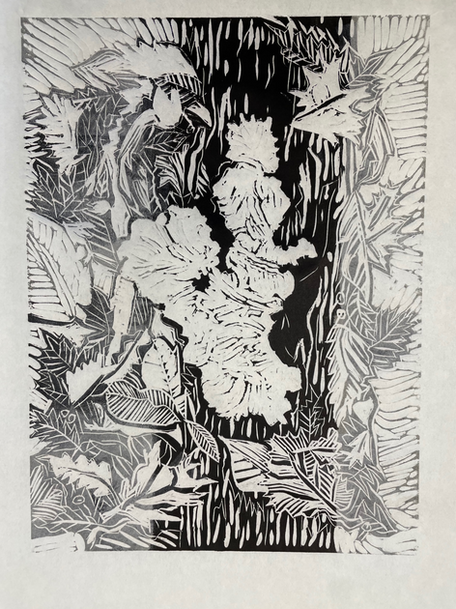 Lichen in black and white