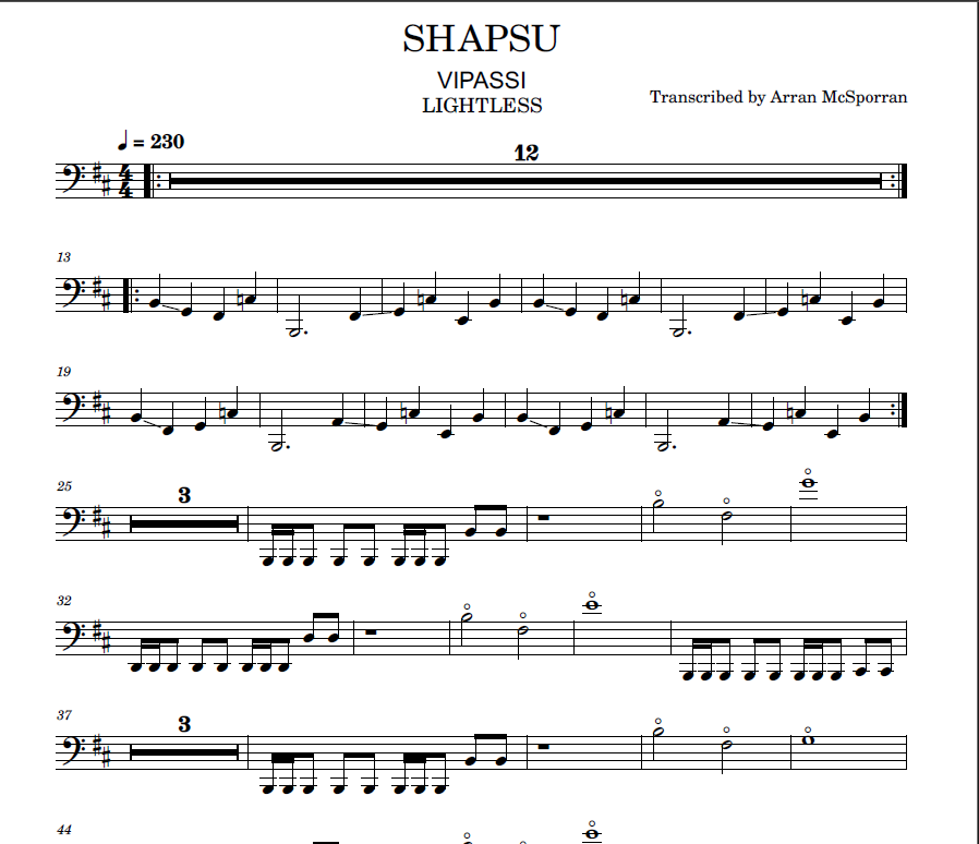 Thumbnail: Lightless Standard Notation pdf