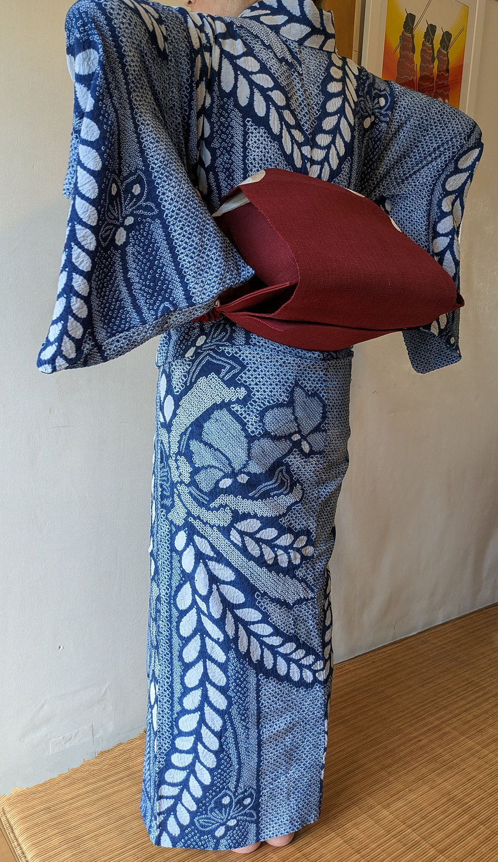 手刺繍の名古屋帯 紬地 秋色 京都のマダムからの贈り物