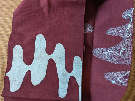 手刺繍の名古屋帯 紬地 秋色 京都のマダムからの贈り物