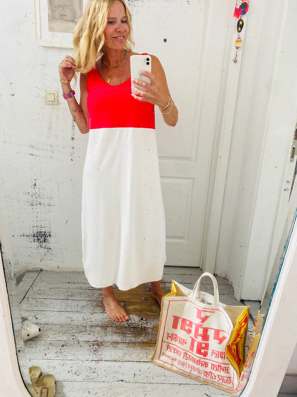 Thumbnail: Paula dress Towelling color blok