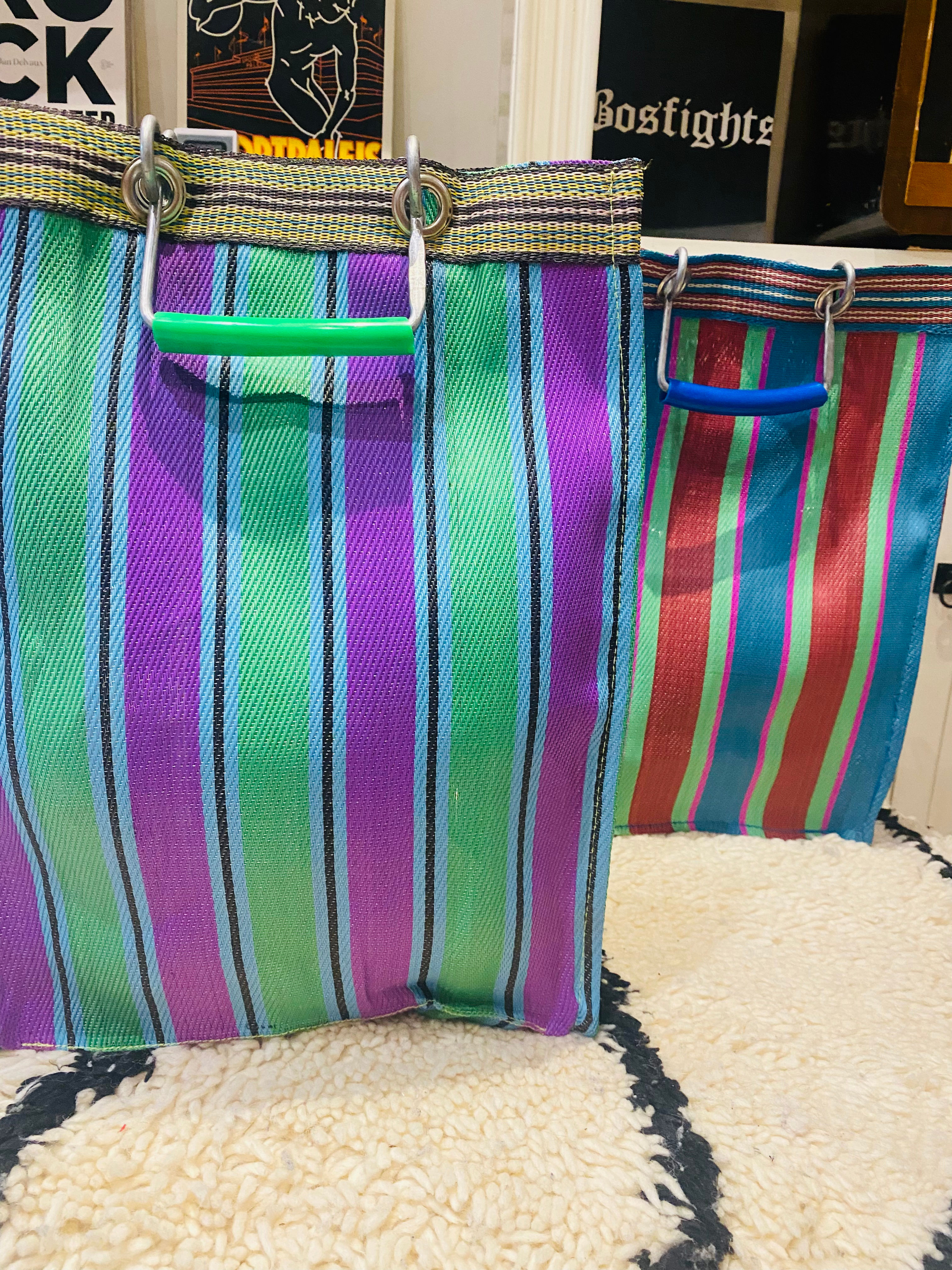 Rosanna recycled plastic stripe LANG bag