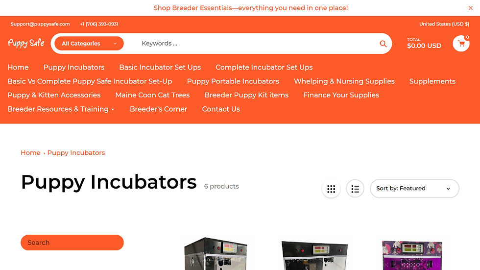 Explore Puppy Safe, your trusted store for premium puppy and breeder supplies, featuring a range of puppy incubators and essential products for breeders.