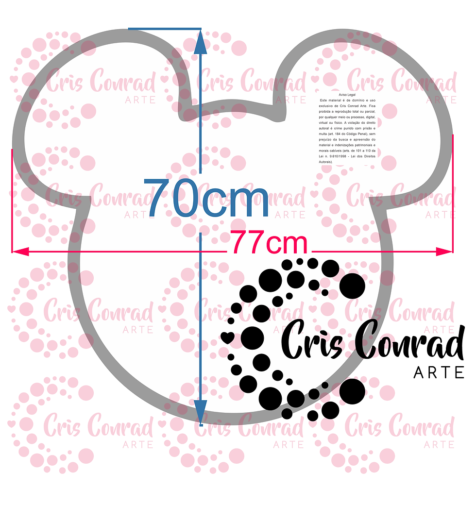 Miniatura: Kit de Aula Moldes n1 1,5m + Minnie 70cm (Cabeça) +BÔNUS Mickey (cabeça)