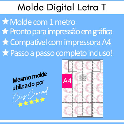 Molde Letra T de 1m
