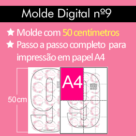 Molde Número "NOVE" de 50cm