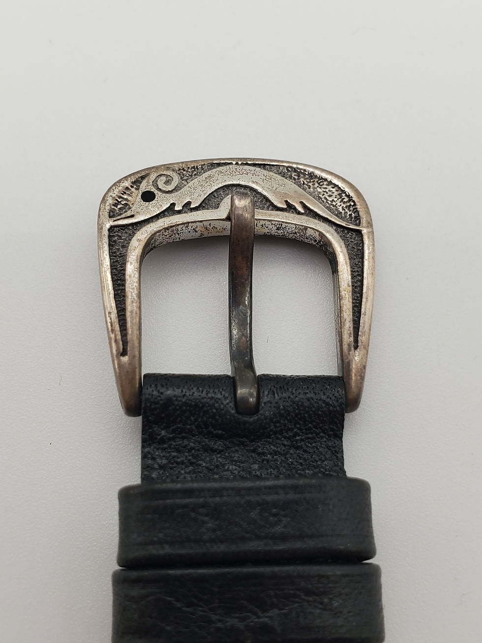 Thumbnail: Surrisi Sterling Silver Onyx Face Santa Fe Serpent Watch