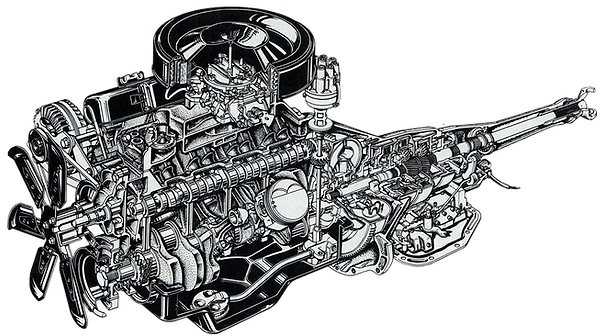 '68 340 engine illustration
