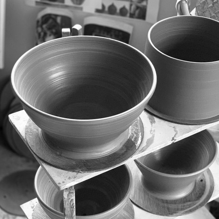 Wheelthrown bowls
