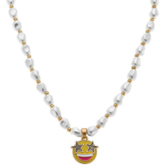 Pearl & Smiley Face Children's Necklace