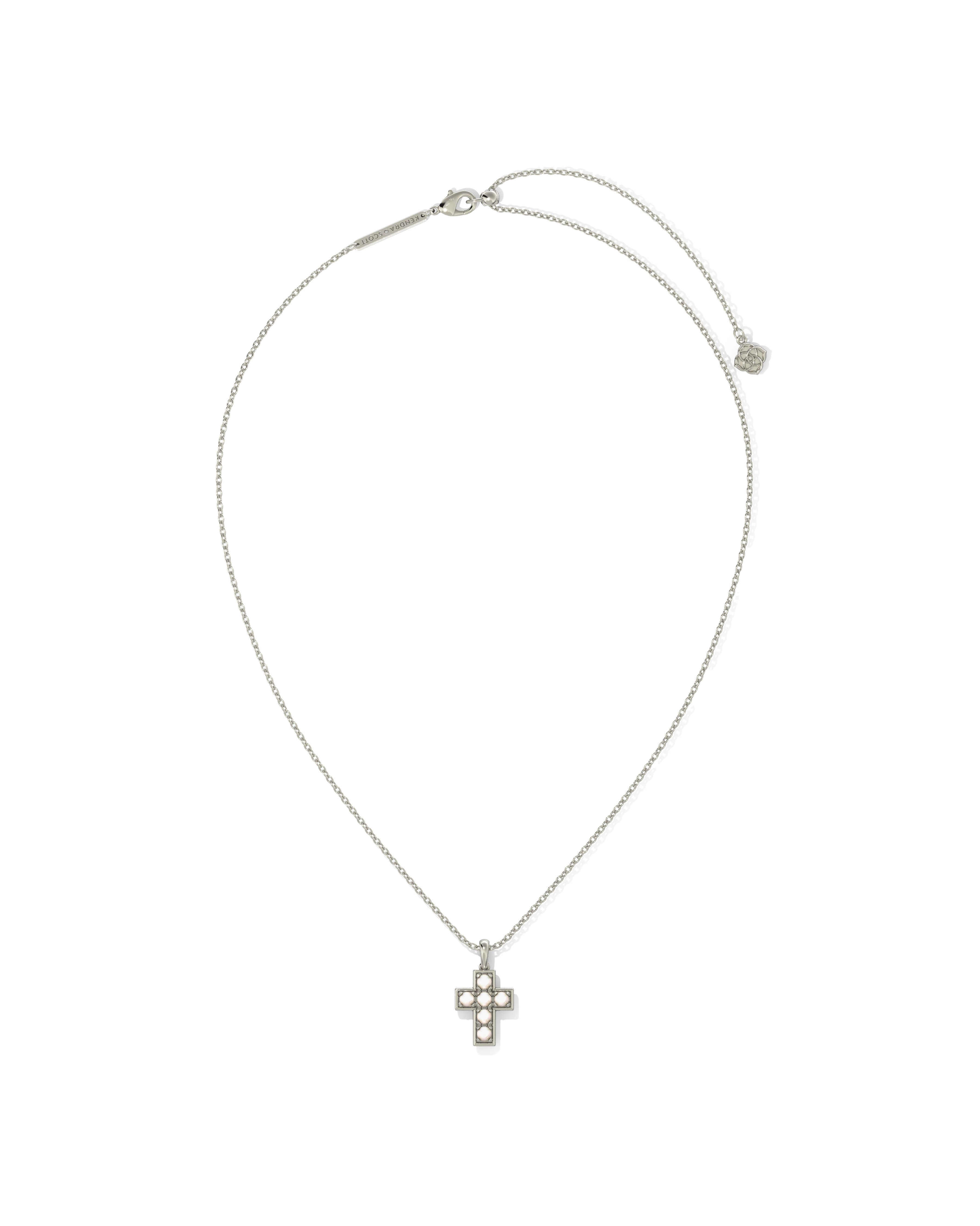Kendra Scott Pearl Cross Pendant Necklace