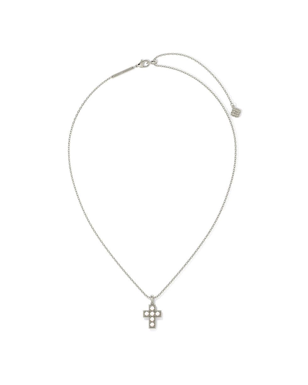 Kendra Scott Pearl Cross Pendant Necklace