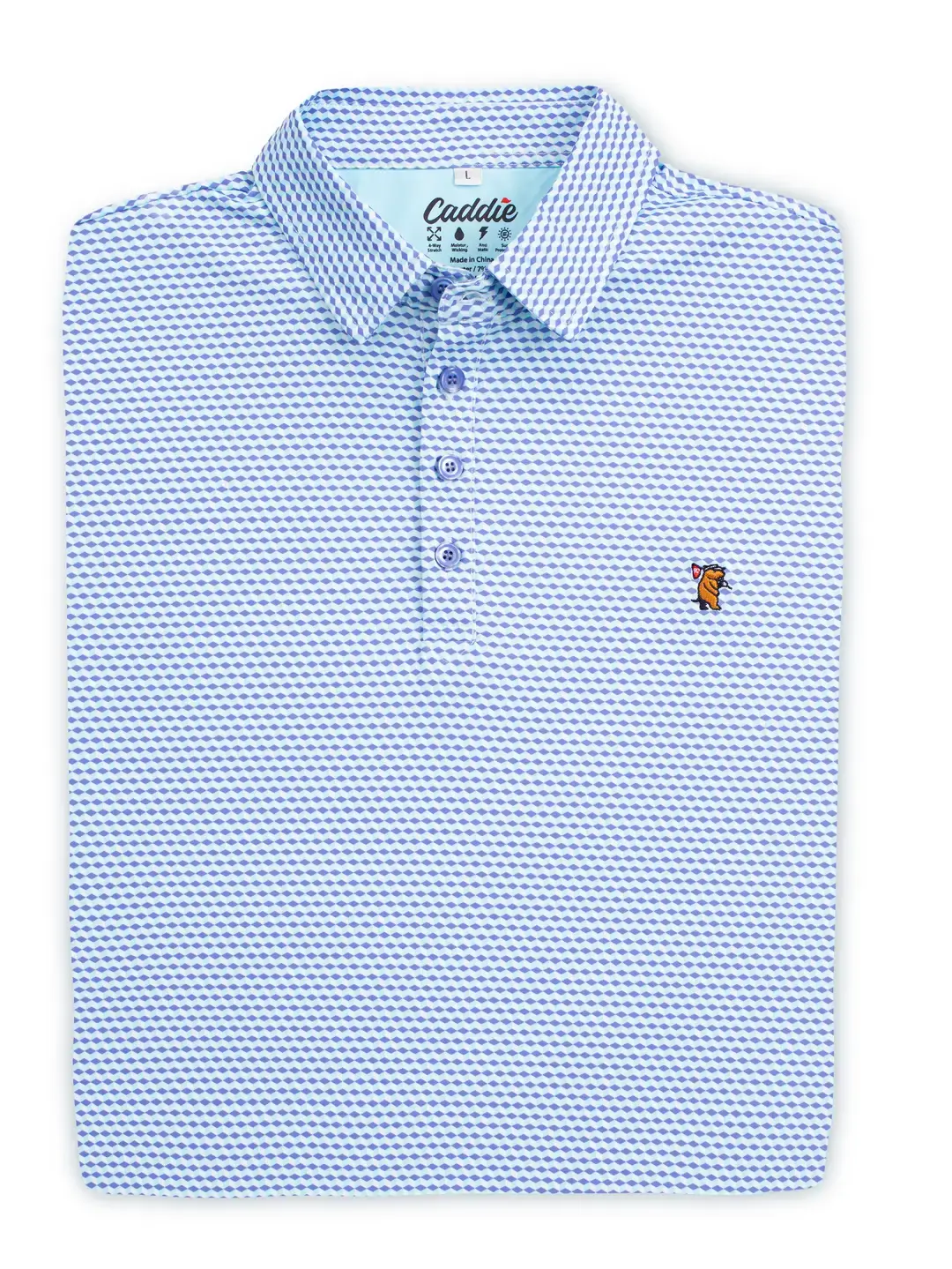 Fieldstone Caddie Prism Polo - Blue/Purple