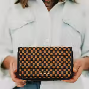 Thumbnail: Lenni Large Zip Woven Wallet