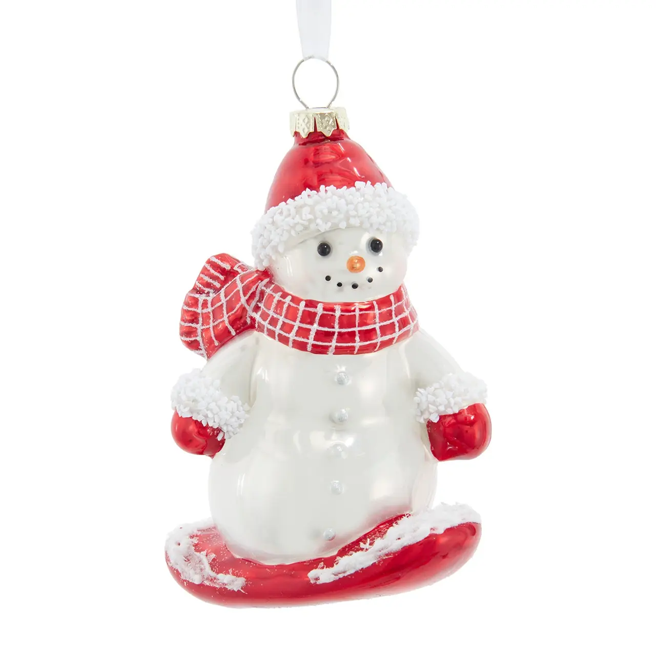 Snowman Snowboard Ornament