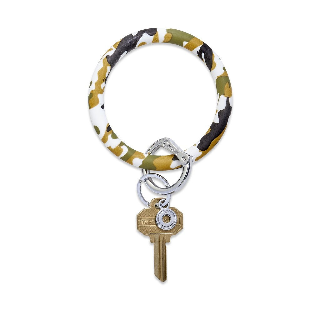 Camo Silicone Big O Key Ring