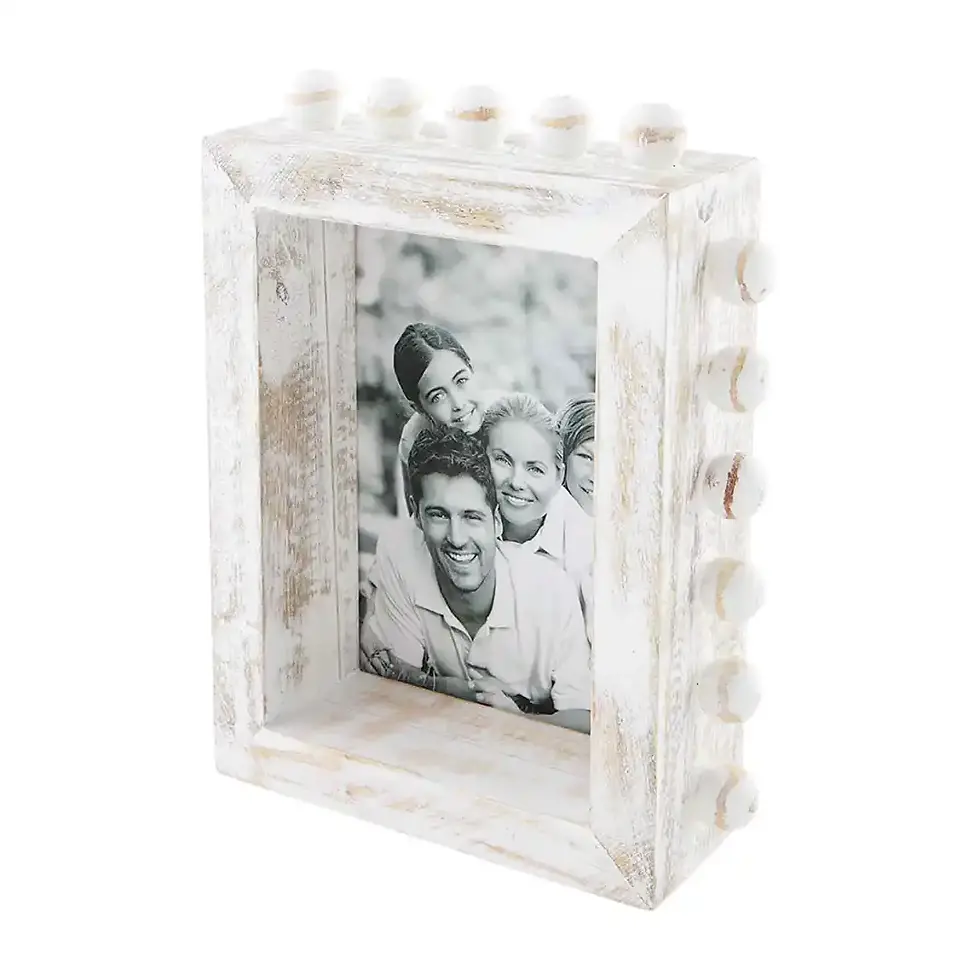 White Beaded 5x7 Frame