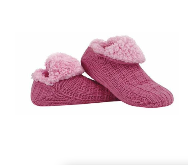 Snoozies Multi Stitch Microcrew Cable Sherpa Socks