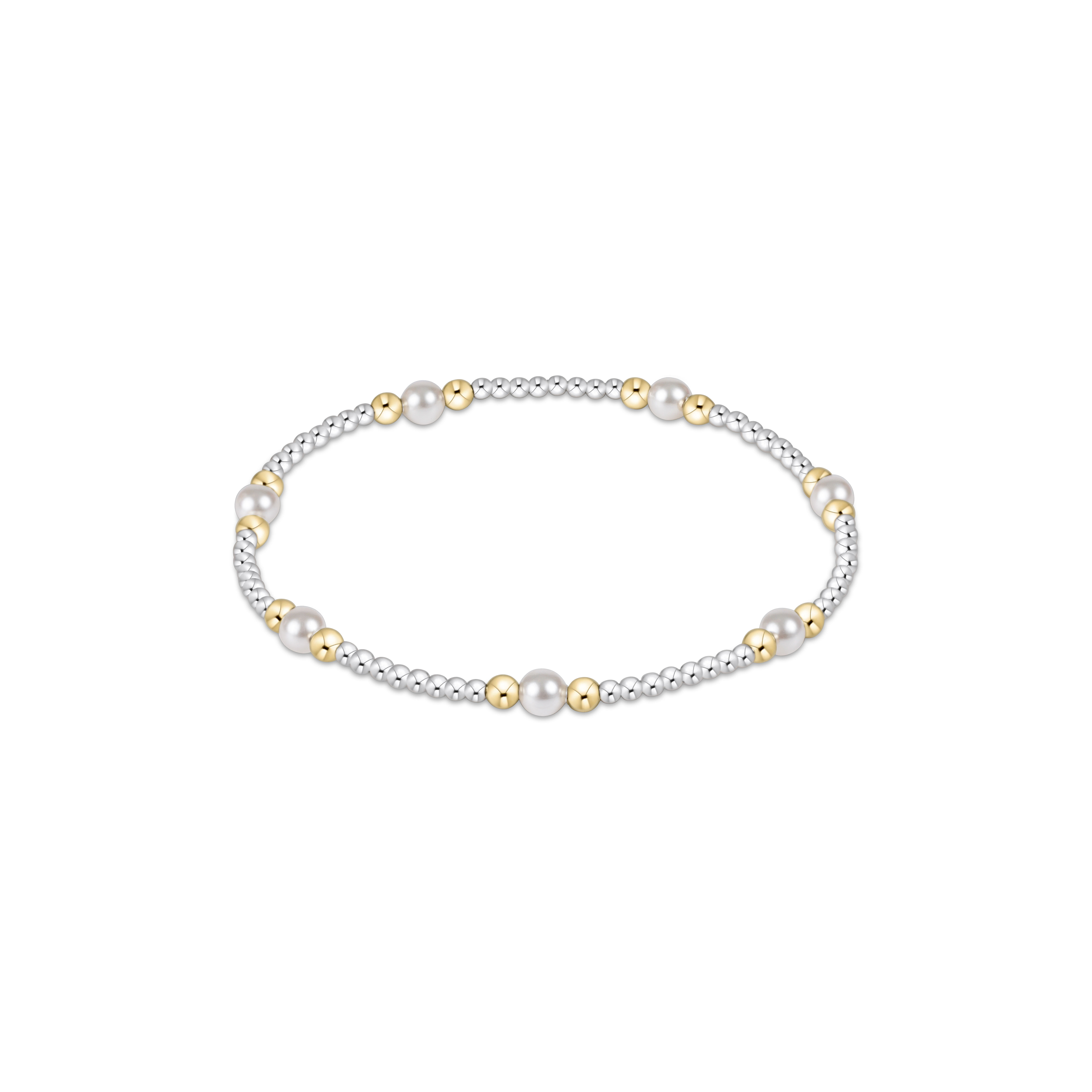 Purpose Pearl Bead Bracelet - Mixed Metal
